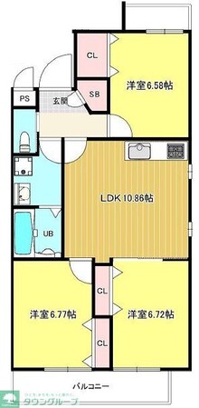 プルメリア与野の物件間取画像
